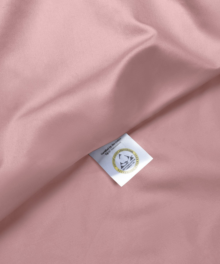 Set of 2 Pillowcases Egyptian Cotton Sateen 400TC | Blush Pink