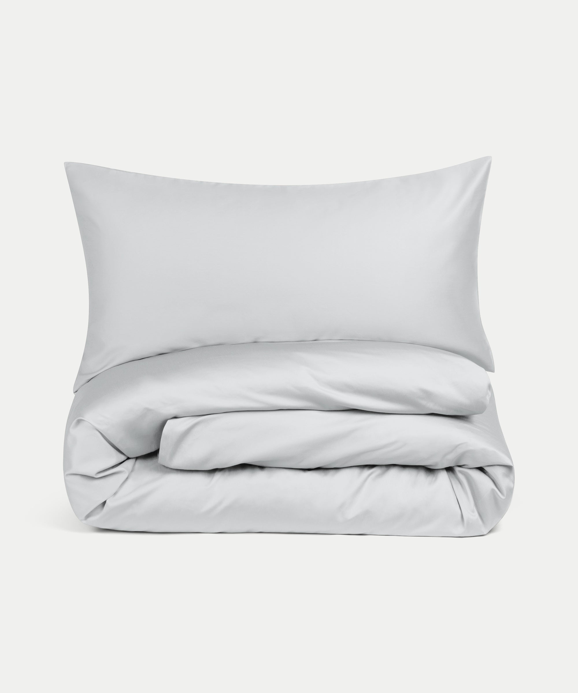 Duvet Cover Set Egyptian Cotton Sateen 400 TC | Silver Grey