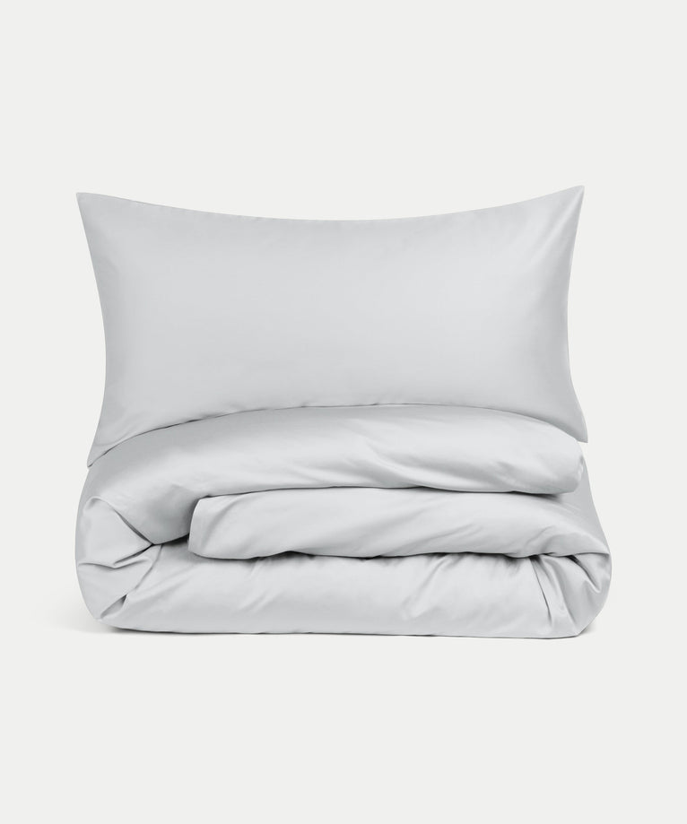 Kids Duvet Cover Egyptian Cotton Percale 400TC Silver Grey - Petit Hôtel