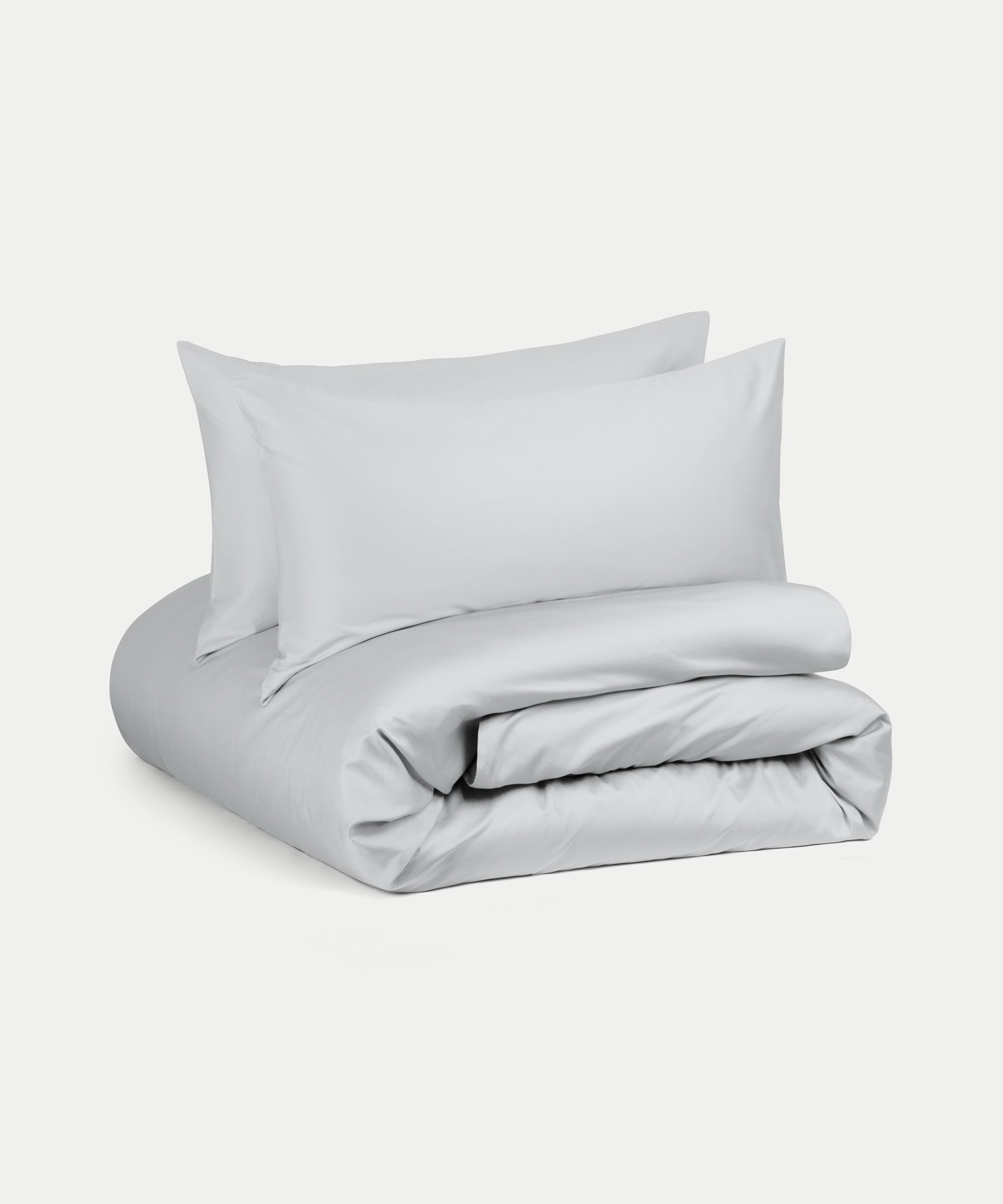Duvet Cover Set Egyptian Cotton Sateen 400 TC | Silver Grey