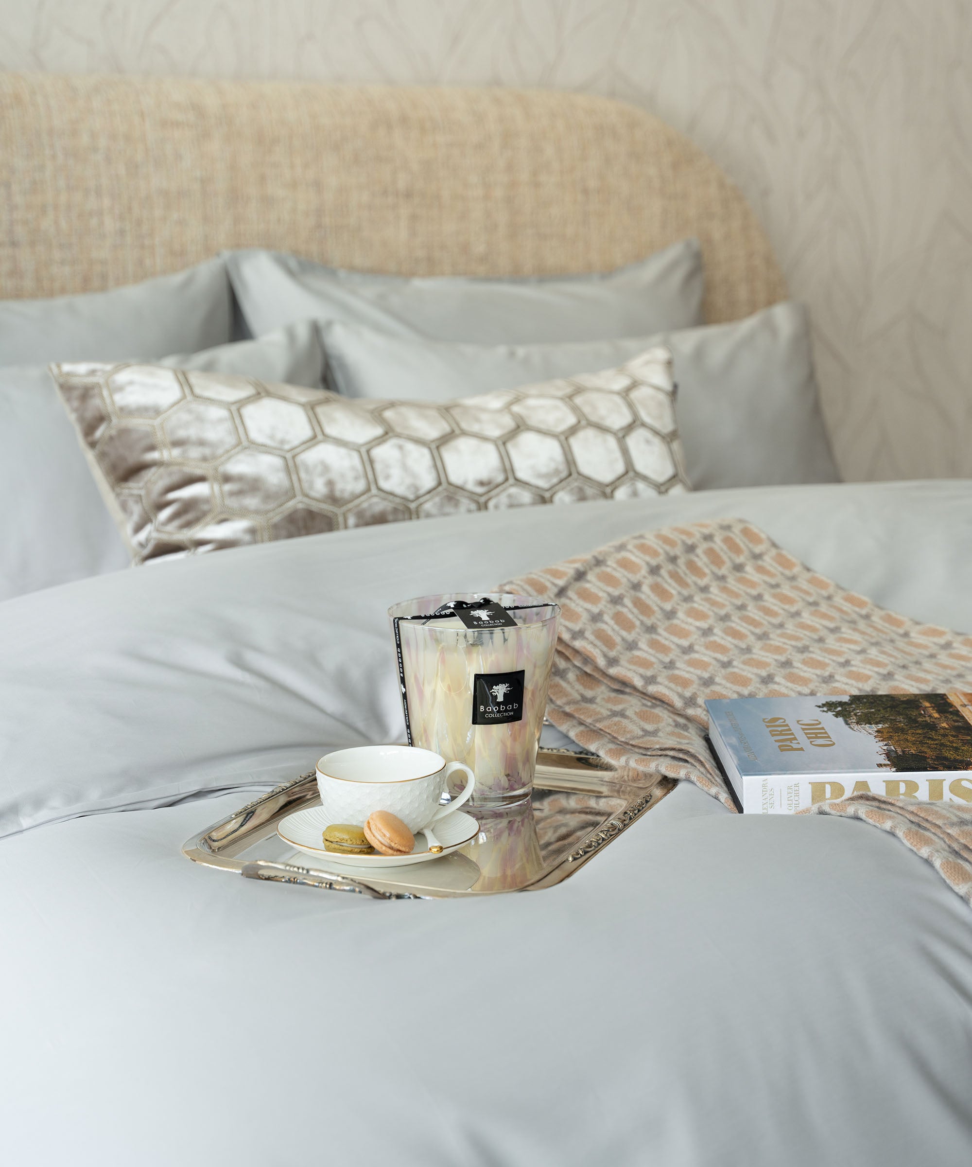 Duvet Cover Set Egyptian Cotton Sateen 400 TC | Silver Grey