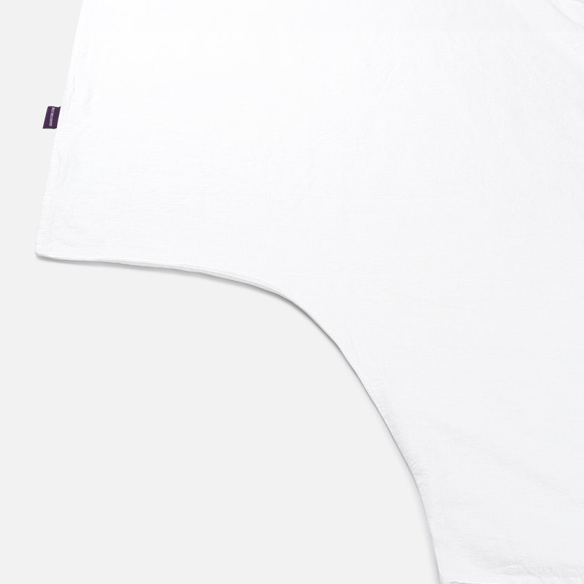 Duvet Cover Set & Fitted Sheet Washed Linen | White