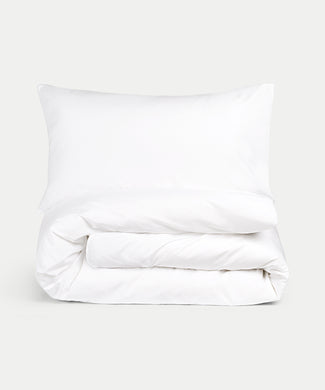 Duvet Cover Set & Fitted Sheet Percale | White