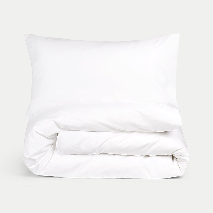 Kids Duvet Cover Egyptian Cotton Percale 400TC White - Petit Hôtel