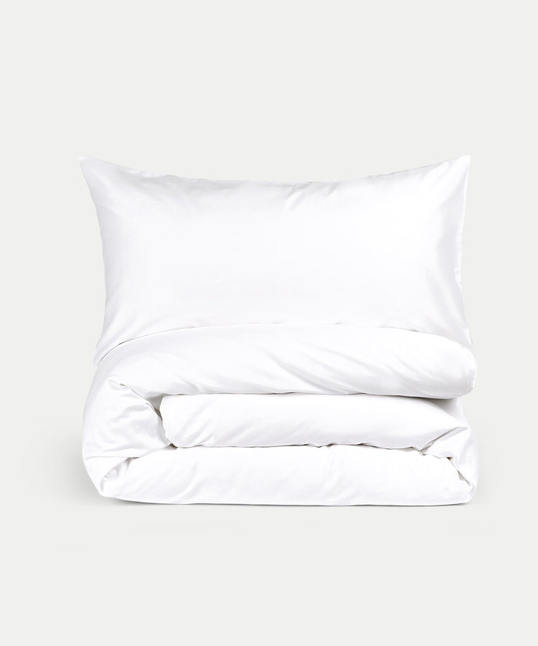 Duvet Cover Set & Fitted Sheet Sateen | White