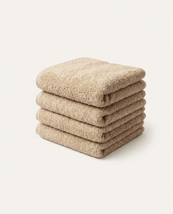 Guest towel zero-twist cotton 30x30 cm (4 pcs) | Latte