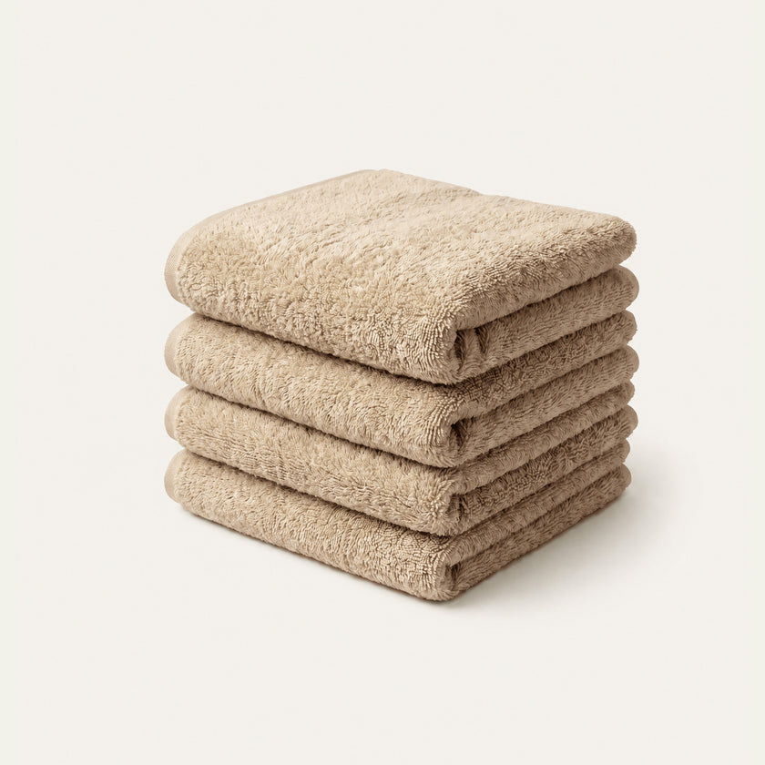 Guest towel zero-twist cotton 30x30 cm (4 pcs) | Latte