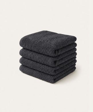 Guest towel zero-twist cotton 30x30 cm (4 pcs) | Anthracite