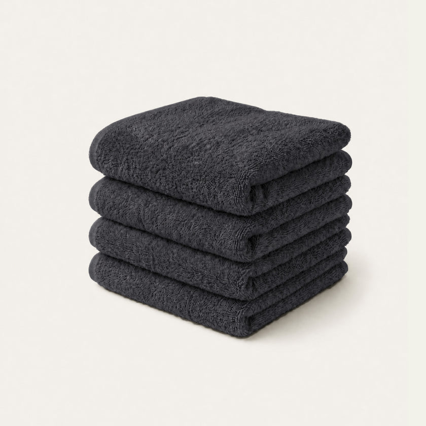 Guest towel zero-twist cotton 30x30 cm (4 pcs) | Anthracite