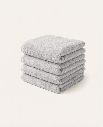 Guest towel zero-twist cotton 30x30 cm (4 pcs) | Silver Grey