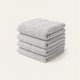 Guest towel zero-twist cotton 30x30 cm (4 pcs) | Silver Grey