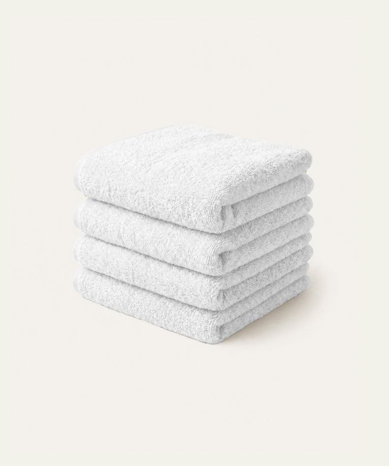 Guest towel zero-twist cotton 30x30 cm (4 pcs) | White