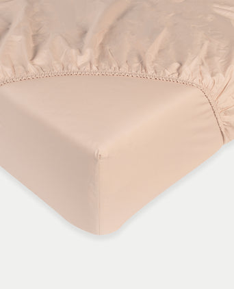 Fitted Sheet Egyptian Cotton Percale 400TC | Blush Pink