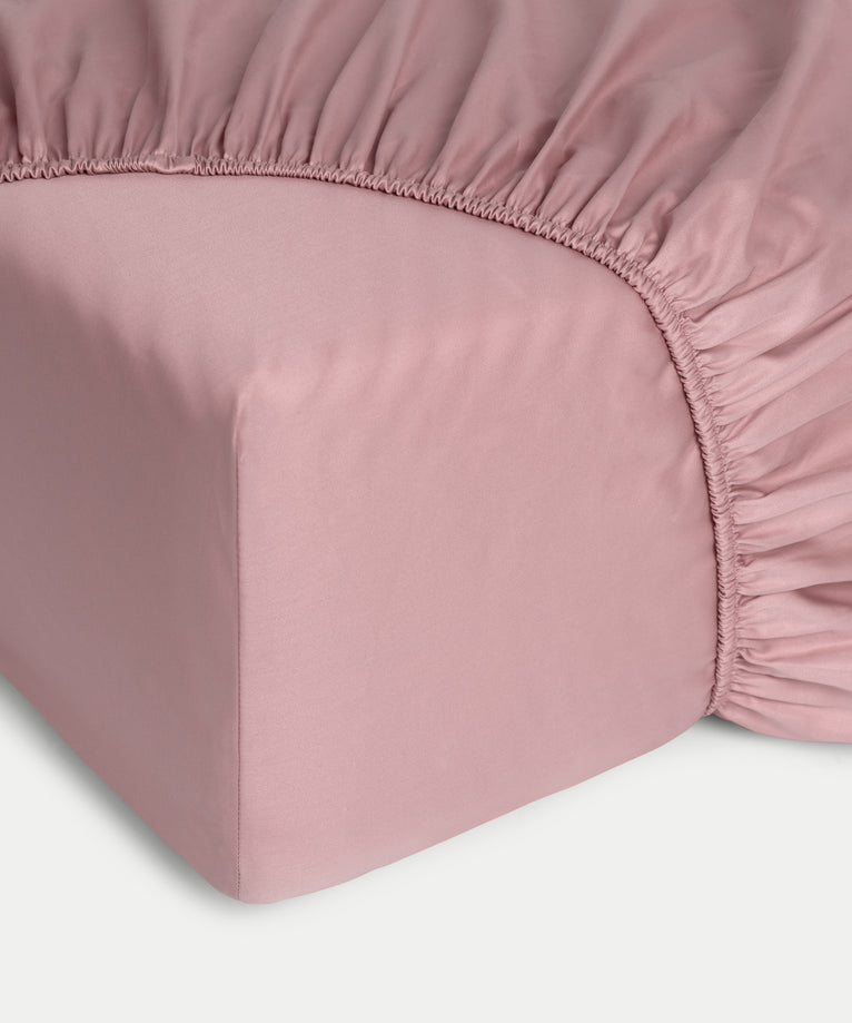 Duvet Cover Set + Fitted Sheet Egyptian Cotton Sateen | Blush Pink