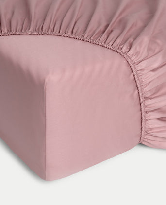 Kids Fitted Sheet Egyptian Cotton Sateen 400TC Blush Pink - Petit Hôtel