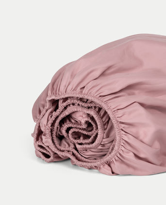 Fitted Sheet Egyptian Cotton Sateen 400TC | Blush Pink