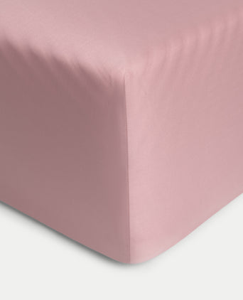 Fitted Sheet Egyptian Cotton Sateen 400TC | Blush Pink