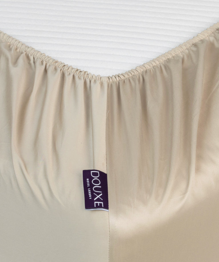 Fitted Sheet Egyptian Cotton Sateen 400TC | Champagne