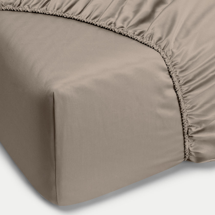 Fitted Sheet Egyptian Cotton Sateen 400TC | Champagne