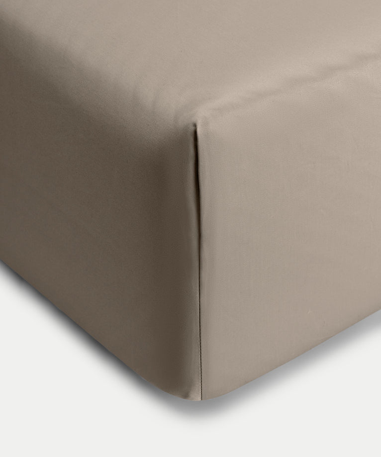 Fitted Sheet Egyptian Cotton Sateen 400TC | Champagne