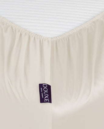 Egyptian Cotton Fitted Sheet Sateen 400TC | Cream