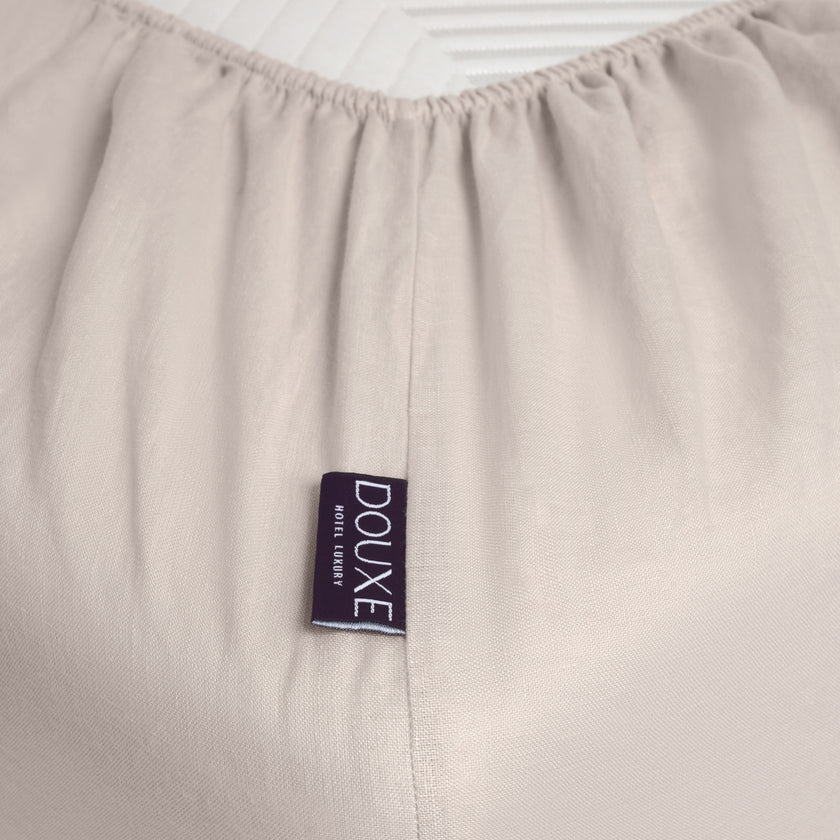 Duvet Cover Set & Fitted Sheet Washed Linen | Oat