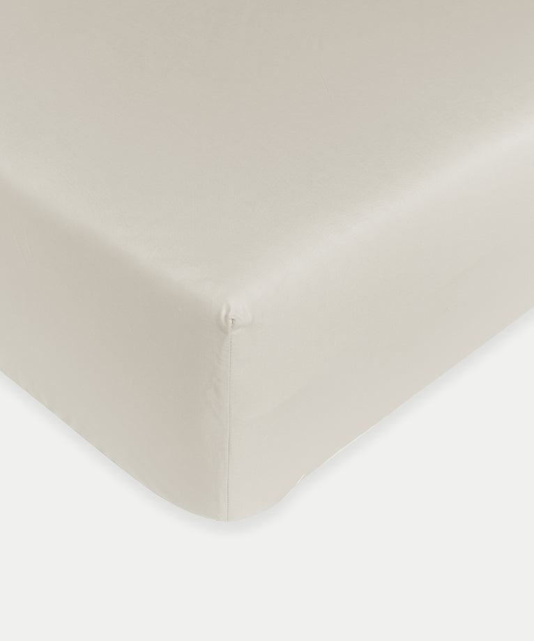 Fitted Sheet Egyptian Cotton Percale 400TC | Greige