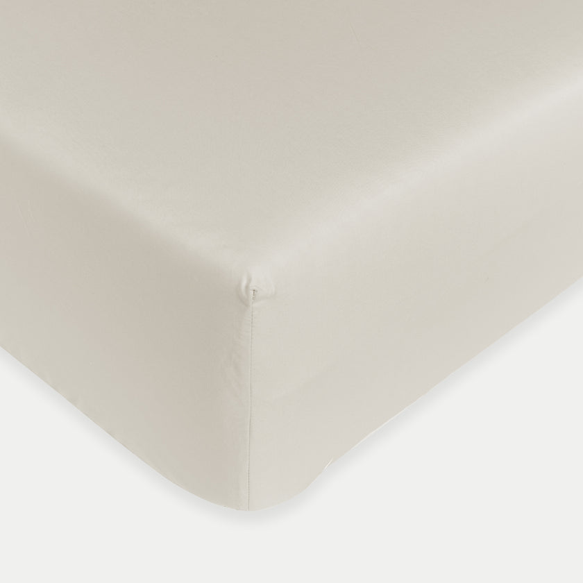 Fitted Sheet Egyptian Cotton Percale 400TC | Greige