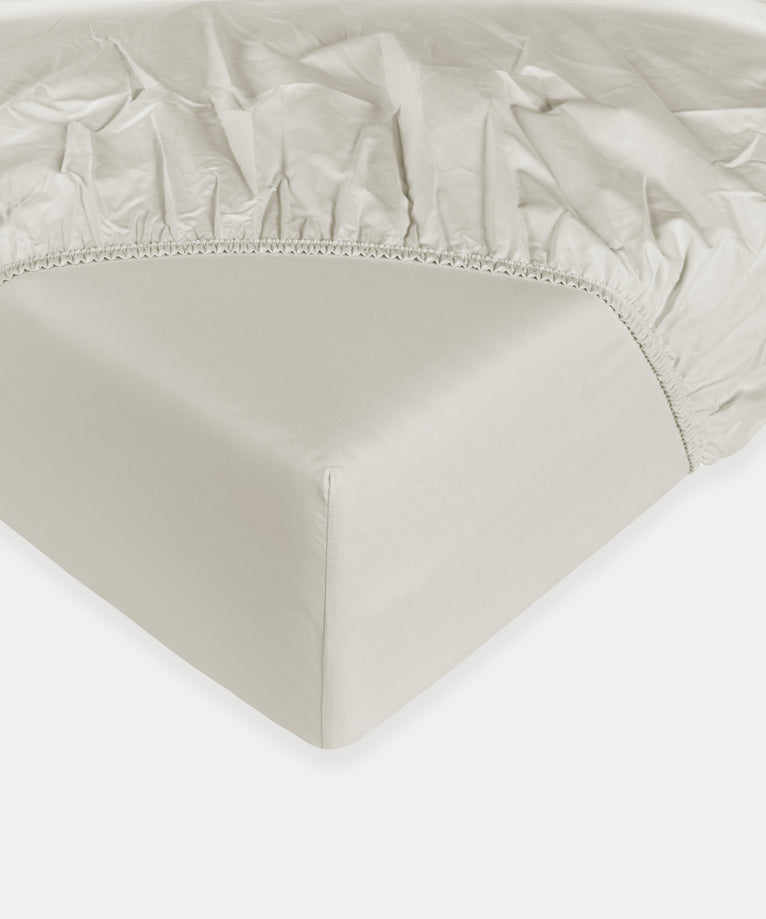 Fitted Sheet Egyptian Cotton Percale 400TC | Greige