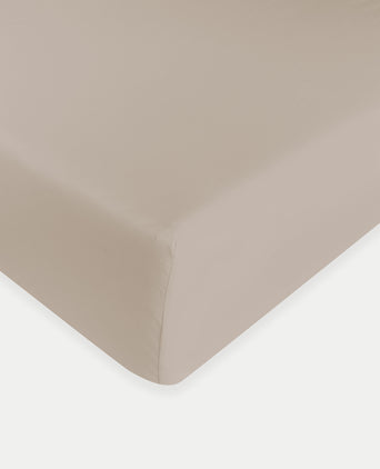 Fitted Sheet Egyptian Cotton Percale 400TC | Latte