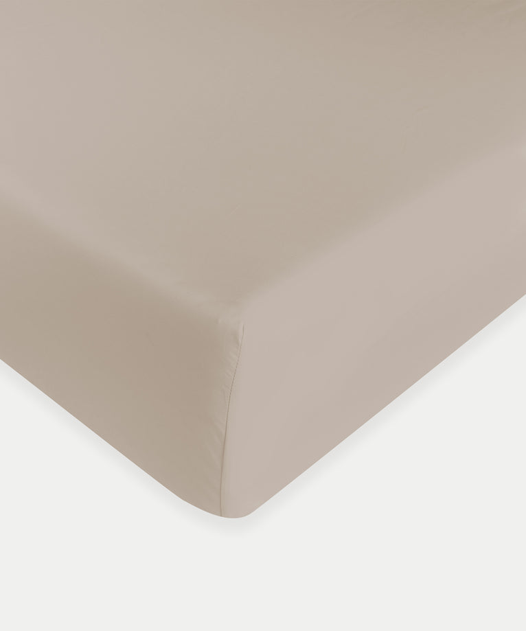 Fitted Sheet Egyptian Cotton Percale 400TC | Latte