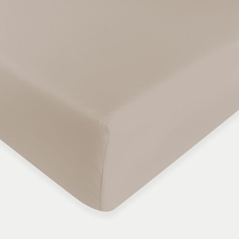 Fitted Sheet Egyptian Cotton Percale 400TC | Latte