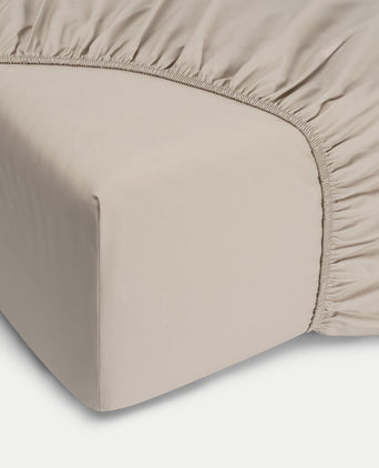 Fitted Sheet Egyptian Cotton Percale 400TC | Latte