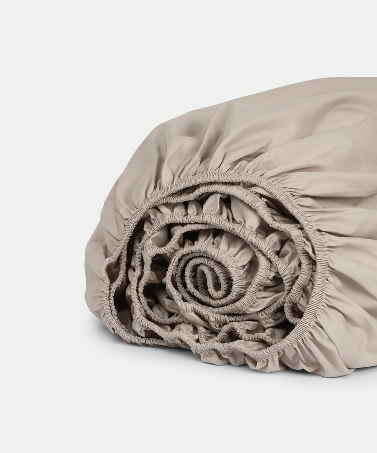 Fitted Sheet Egyptian Cotton Percale 400TC | Latte