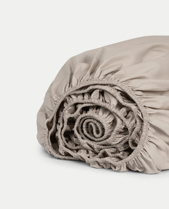 Duvet Cover Set & Fitted Sheet Percale | Latte