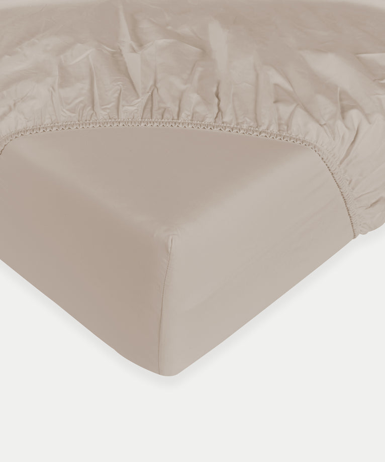 Fitted Sheet Egyptian Cotton Percale 400TC | Latte