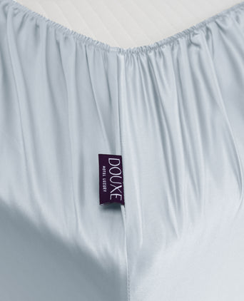 Fitted Sheet Egyptian Cotton Sateen 400TC | Pastel blue