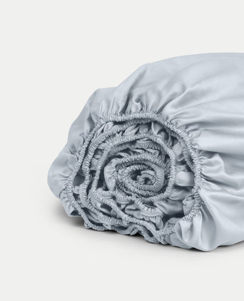 Fitted Sheet Egyptian Cotton Sateen 400TC | Pastel blue