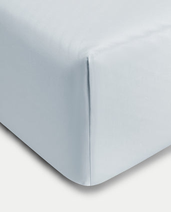 Fitted Sheet Egyptian Cotton Sateen 400TC | Pastel blue