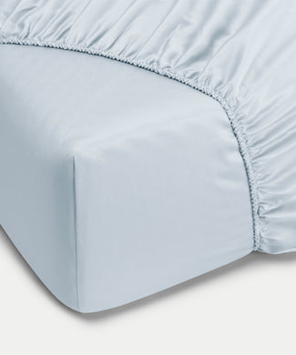 Hoeslaken Egyptisch katoen Satijn 400TC | Pastel Blue