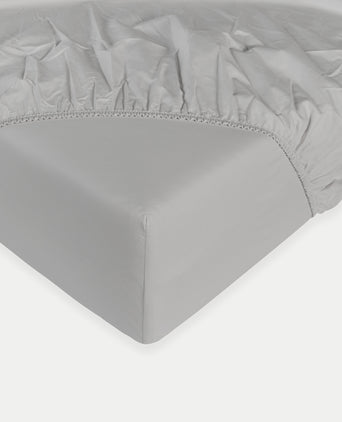 Fitted Sheet Egyptian Cotton Percale 400TC | Silver Grey