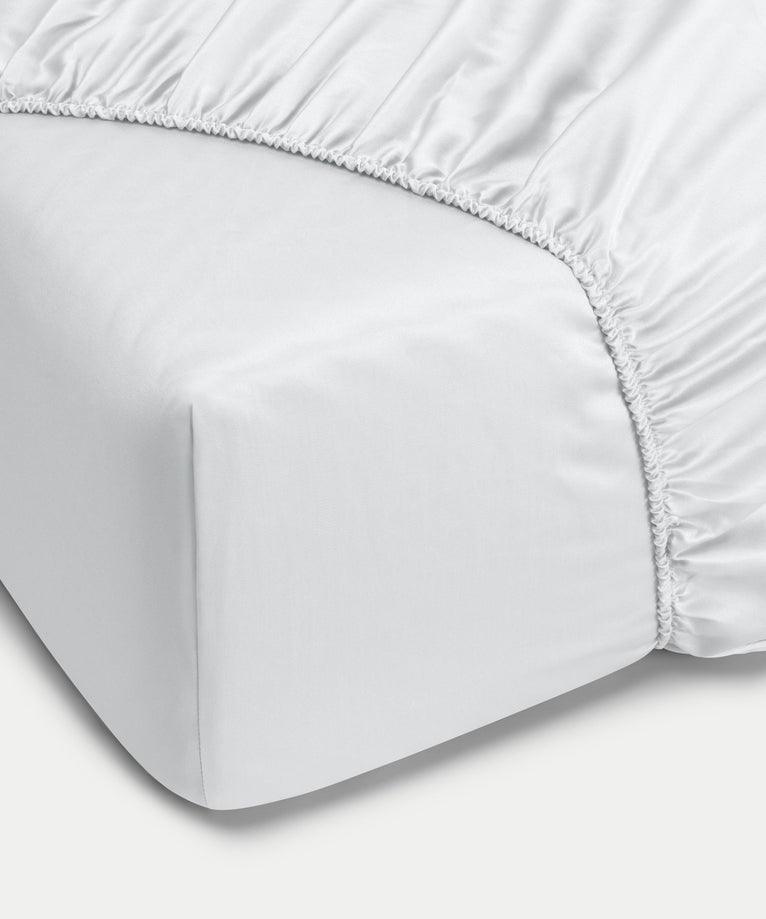 Fitted Sheet Egyptian Cotton Sateen 400TC | Silver Grey