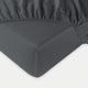 Egyptian Cotton Fitted Sheet Sateen 400TC | Stormy Grey