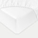 Egyptian Cotton Fitted Sheet Percale 400TC | White