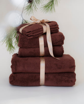 deluxe towel set chestnut