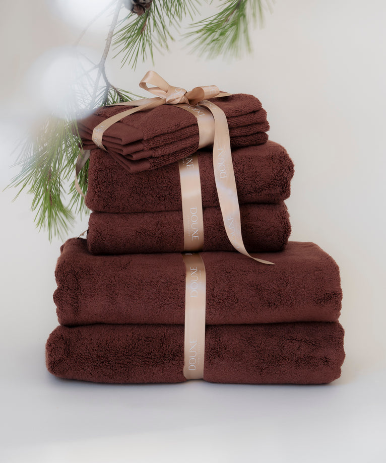 deluxe towel set chestnut xmas