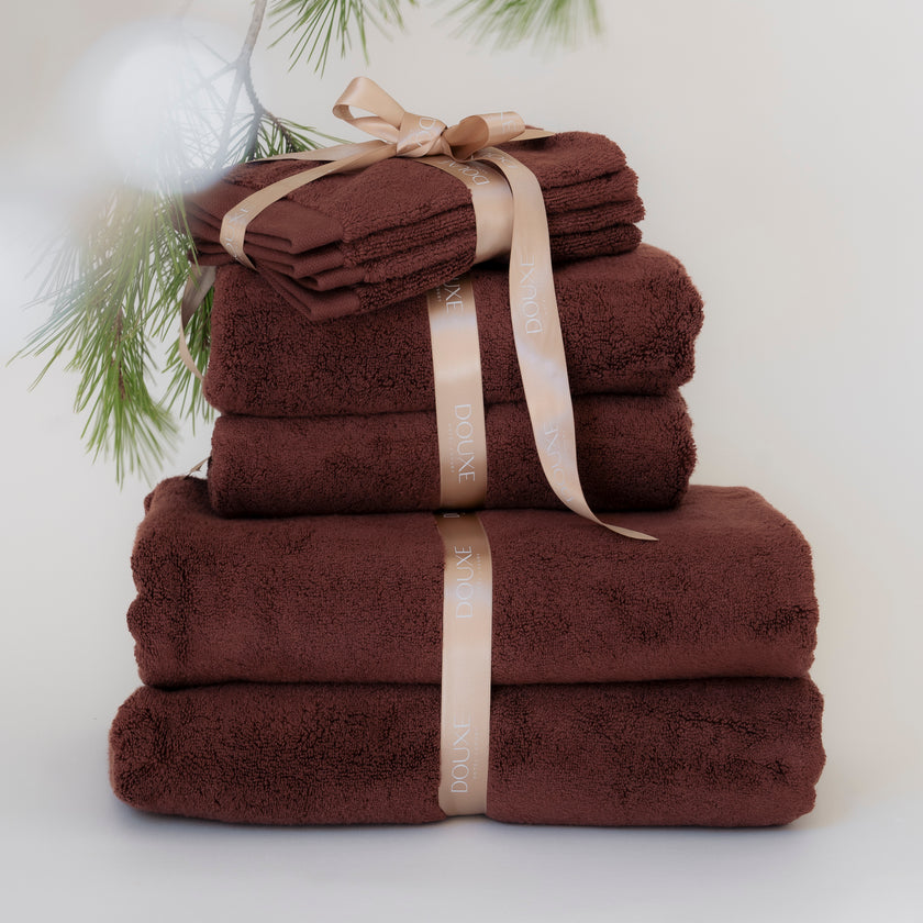 deluxe towel set chestnut xmas