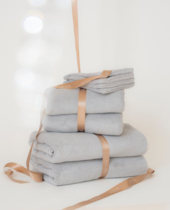 Towel set Deluxe (8 pcs) | Silver Grey