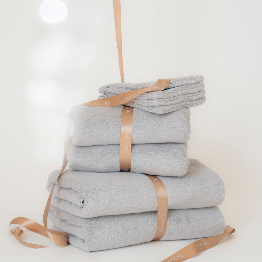 Towel set Deluxe (8 pcs) | Silver Grey