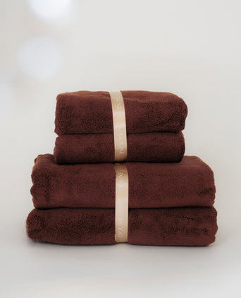 Towel set Essential (4 pcs) | Chestnut